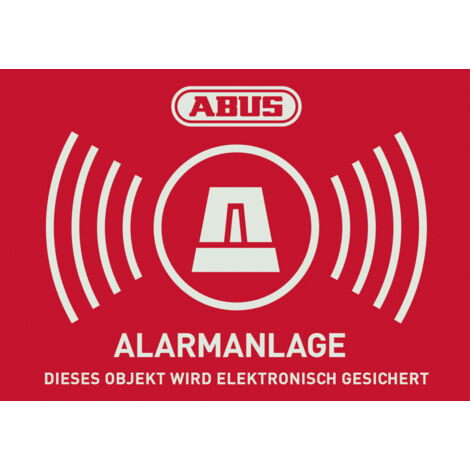 Abus Warnaufkleber Alarm AU1312 74 x 52,5 mm Warnaufkleber (1/2)