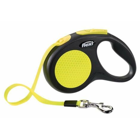 Flexi Hundeleine New Classic S neongelb, Gurt Hundeleinen