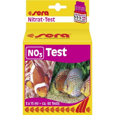 Sera Aquariumwassertester Nitrat NO3 Test 3 x 15 ml Aquarium-Wasseraufbereiter