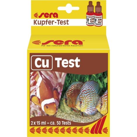 Sera Aquariumwassertester Kupfer Cu Test 2 x 15 ml Aquarium-Wasseraufbereiter