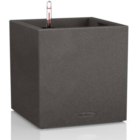 Lechuza Pflanzgefäß Canto Stone 30 low graphitschwarz