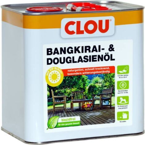 Clou Bangkirai & Douglasien Öl 2,5 L Holzöle (1/5)
