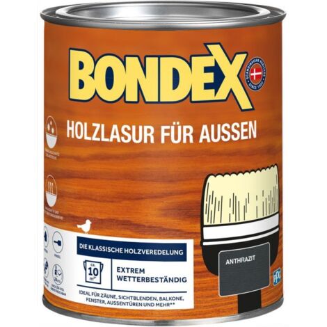 BONDEX HOLZLASUR FÜR AUSSEN ANTHRAZIT (RAL7016) 0,75 L - 466787