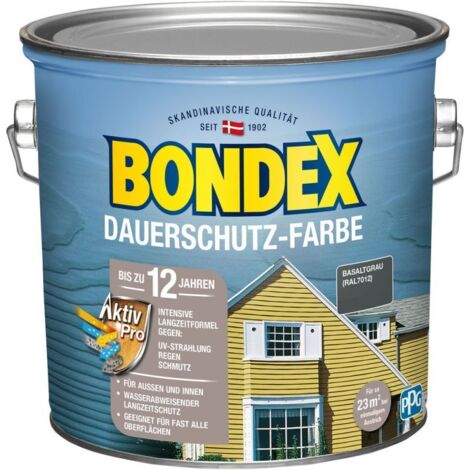 Bondex Dauerschutzfarbe 2,5 L basaltgrau Holzschutzlasur