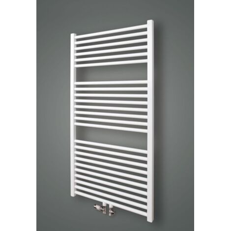 Schulte Badheizkörper Turbo 113,5 x 60 cm weiß 627 Watt Anschluss seitlich Heizkörper