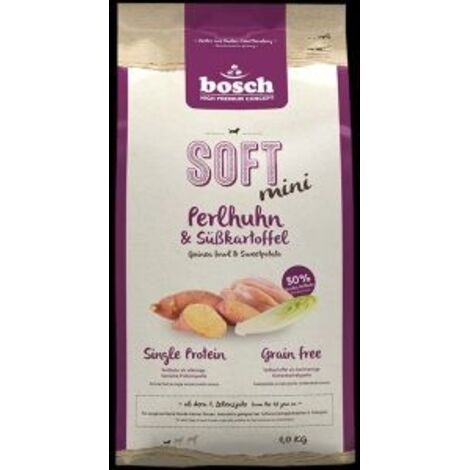 Bosch Hundetrockenfutter Adult Mini Soft 1 kg Perlhuhn & Süßkartoffel Trockenfutter Hunde
