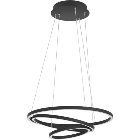 Eglo LED Pendelleuchte Lobinero-Z schwarz Ø 58 x 110 cm warmweiß-kaltweiß dimmbar