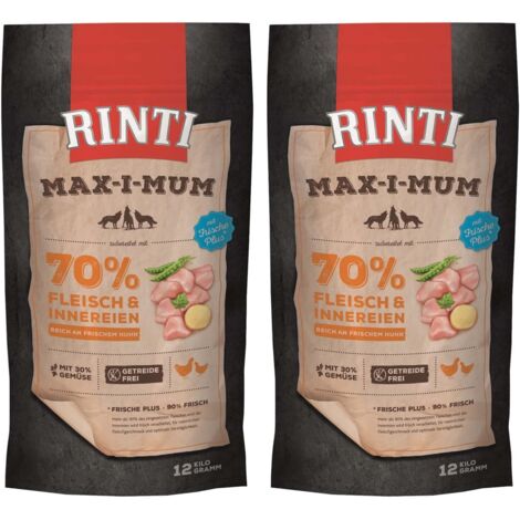 Rinti Max-i-Mum Hundetrockenfutter Adult 12 kg Fleisch & Innerein Trockenfutter Hunde