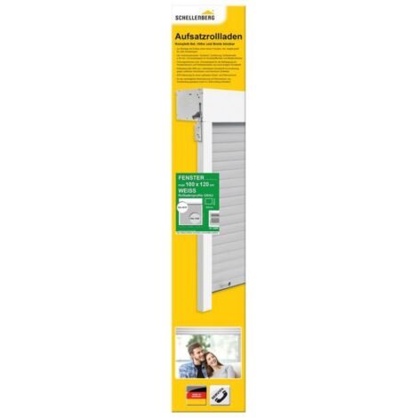 Schellenberg Aufsatzrollladen SB weiß/grau 100 x 120 cm Komplettset