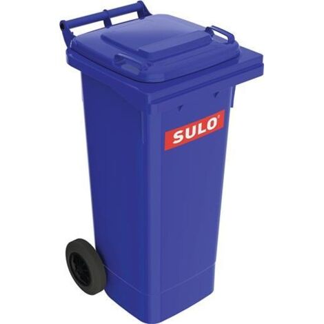 Müllgroßbehälter 80 l HDPE blau fahrbar, nach EN 840