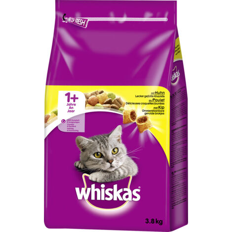 Whiskas Katzenfutter Adult 1+ mit Huhn 3,8 kg Trockenfutter Katze
