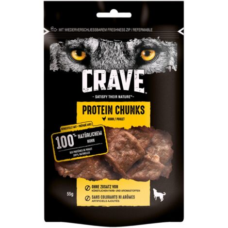 Crave Protein Chunks mit Huhn Hundesnack 55 g
