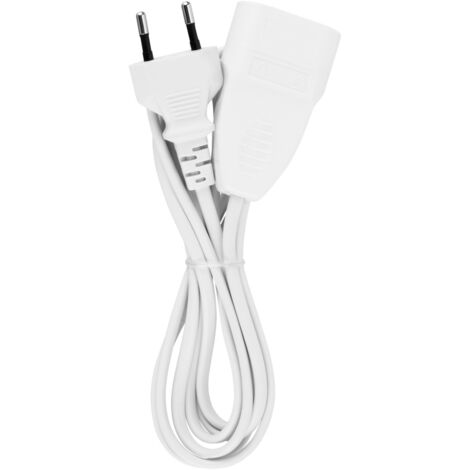 REV 00128010 Strom Verlängerungskabel 2.5 A Weiß 2 m H03VV-F 2X 0,75 mm²