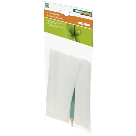 Windhager Stecketiketten 50 Stück, inkl. Stift Stecketikett
