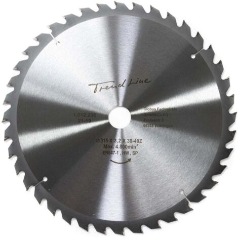 TrendLine HM-Kreissägeblatt 315 mm, Bohrung 30 mm, 40 Zähne