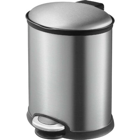Primaster Treteimer Ellipse 5,5 l Edelstahl Badeimer Kosmetikeimer Abfalleimer