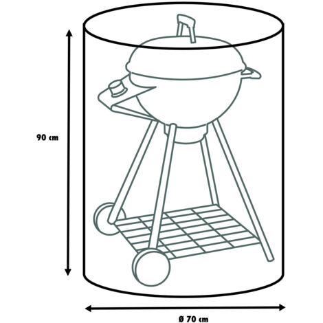 Primaster Schutzhülle 70x90 cm für Kugelgrills und Water Smoker Grillabdeckung