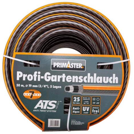 Primaster Gartenschlauch Profi 50 m Ø 19 mm (3/4 Zoll) Wasserschlauch Schlauch
