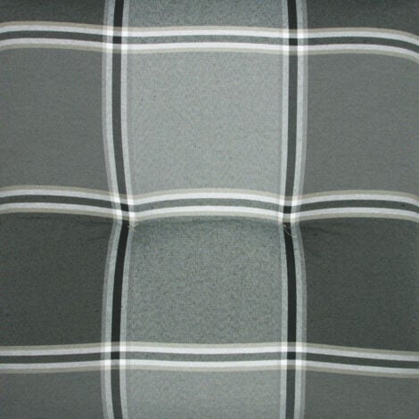 GODE HochlehnerAuflage 123 x 50 x 9 cm Grau kariert Sitzkissen