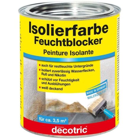 Decotric Isolierfarbe Feuchtblocker 750 ml Spezialbeschichtung Feuchtigkeit