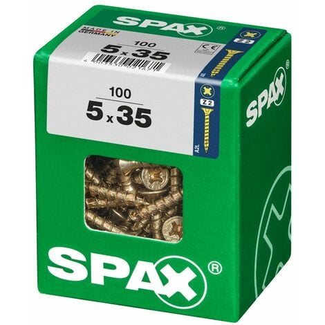 Spax Universalschrauben 5.0 x 35 mm PZ 2 - 100 Stk. Holzschrauben