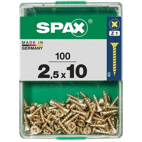 Spax Universalschrauben 2.5 x 10 mm PZ 1 - 100 Stk. Holzschrauben