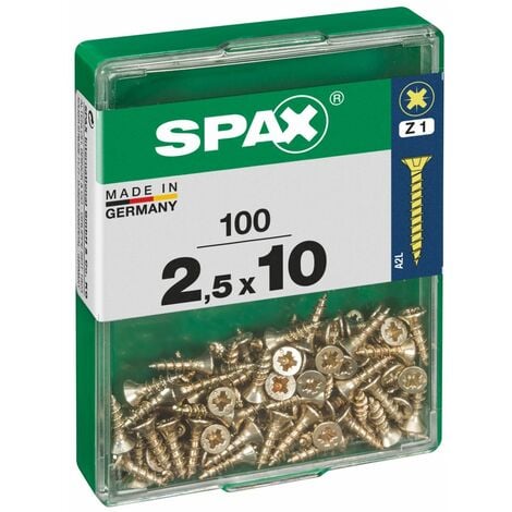 Spax Universalschrauben 2.5 x 10 mm PZ 1 - 100 Stk. Holzschrauben