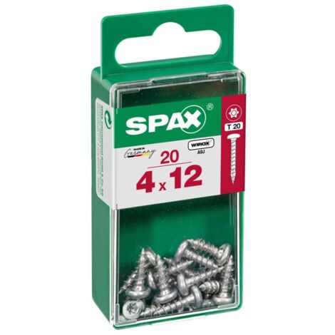 Schachtel mit 20 Einheiten Spax-Holzschraube mit Rundkopf Wirox 4,0 x 12 mm Spax (1/5)