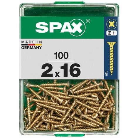 Spax Universalschrauben 2.0 x 16 mm PZ 1 - 100 Stk. Holzschrauben