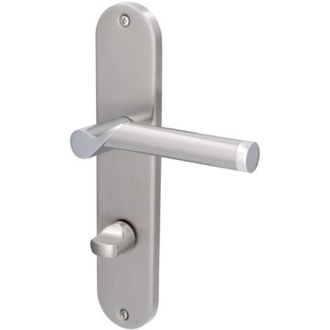 Alpertec WC-Langschildgarnitur Renofast II Messing Bi-Colour abgerundet Beschläge