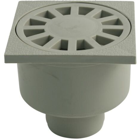 Marley Hof-Ablauf DN 50 Abgang senkrecht, Rost 10 x 10 cm Siphons & Abläufe