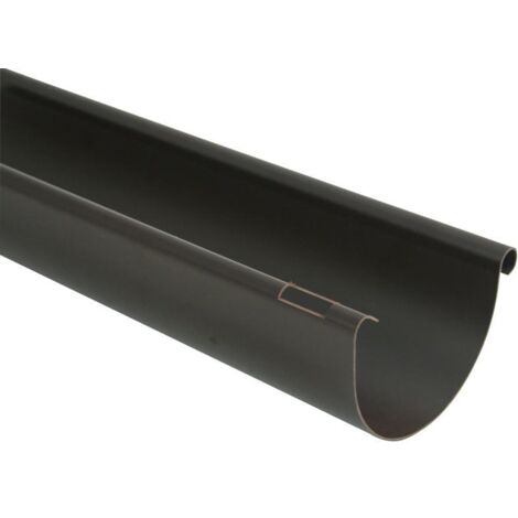 Marley Dachrinne NW 125 mm, 1 m, halbrund, braun Halbrunde Dachrinne braun