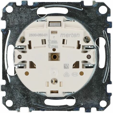 Merten - Schuko-stopcontact, steekklemmen, systeem M, MEG2301-0414, antraciet