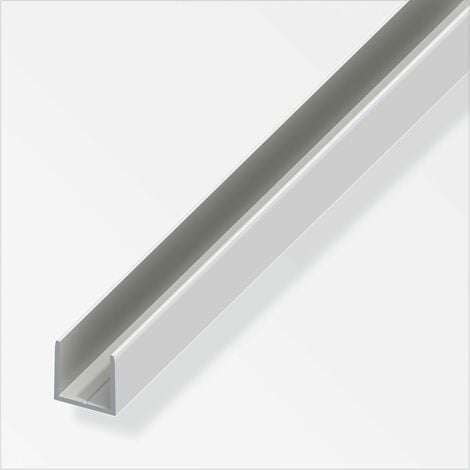 alfer U-Profil 10 x 10 x 2000 mm silber Profil Aluminiumprofil U Schiene