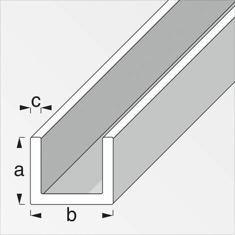alfer U-Profil 10 x 18 x 2000 mm weiß PVC Profil Kunststoffprofil U Schiene