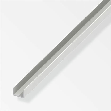 alfer U-Profil 10 x 12 x 2000 mm weiß PVC Profil Kunststoffprofil U Schiene