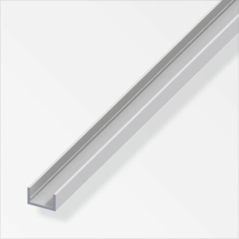 alfer U-Profil 10 x 22 x 2000 mm silber Profil Aluminiumprofil U Schiene