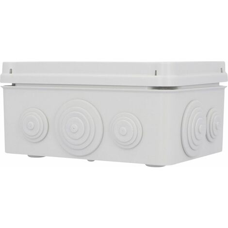 Aufputz- Abzweigdose IP65, mit Schraubdeckel, 162 x 116 x 76 mm, grau Schalterdosen & Abzweigdosen