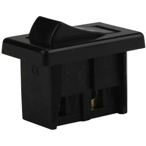 Einbau-Wippschalter 1p 250V 2A schwarz Lampenzubehör
