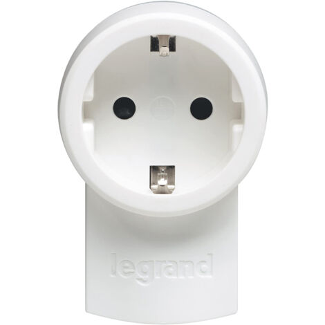 LEGRAND Schutzkontakt-Stecker integrierte Kupplung weiß Stecker & Kupplungen