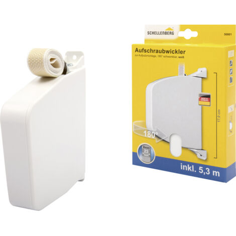 Schellenberg Aufschraubwickler Maxi weiß, inkl. 5,3 m Rollladengurt Rolladen & Zubehör (1/3)