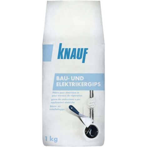 Knauf Bau- und Elektrikergips hellgrau, 1 kg Schnellzement