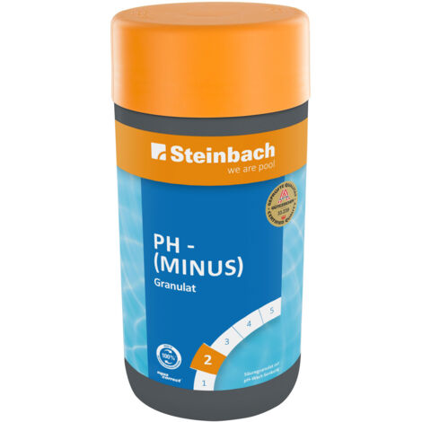 Steinbach – pH Minus Granulat schnelllöslich 1,5 kg – Senkt pH-Wert für optimale Desinfektion – Für Pools geeignet – Schnelle Wirkung (1/6)