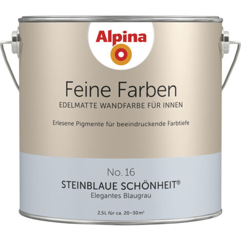 Alpina Feine Farbe No 16 2,5 l Elegantes Blaugrau Steinblaue Schönheit