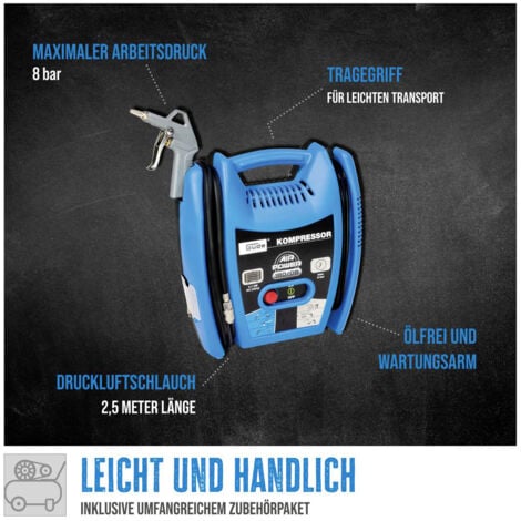 güde multikompressor set 6-teilig aufsatz für fahrrad