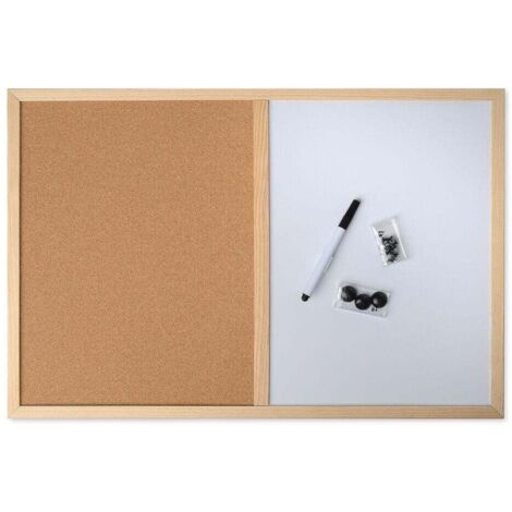 Decosa Pinnwand 600 x 400 mm inkl. Pinnnadeln und Stift Pinnwand (1/2)