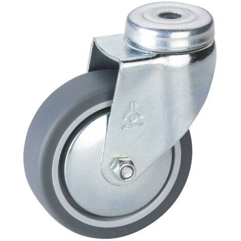 Lenkrolle mit Rückenloch 75 x 25 mm, Tragkr. 50 kg Möbelrollen (1/2)