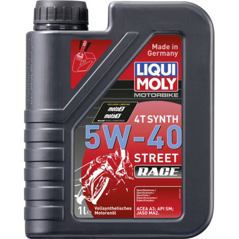 Liqui Moly 4-Takt Motoröl 4T Synth 5W-40 Street Race 1 L Vollsynthetisches Öl