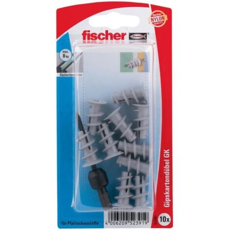 Fischer Gipskartondübel GK 22 mm - 10 Stück Dübel