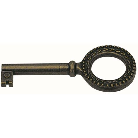 Hettich Buntbart-Schlüssel brüniert 75 x 4 mm Stahl, brüniert, 1 Stück Möbelgriffe